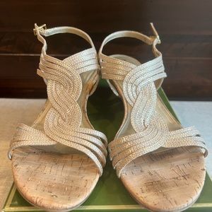 Wedge gold sandals